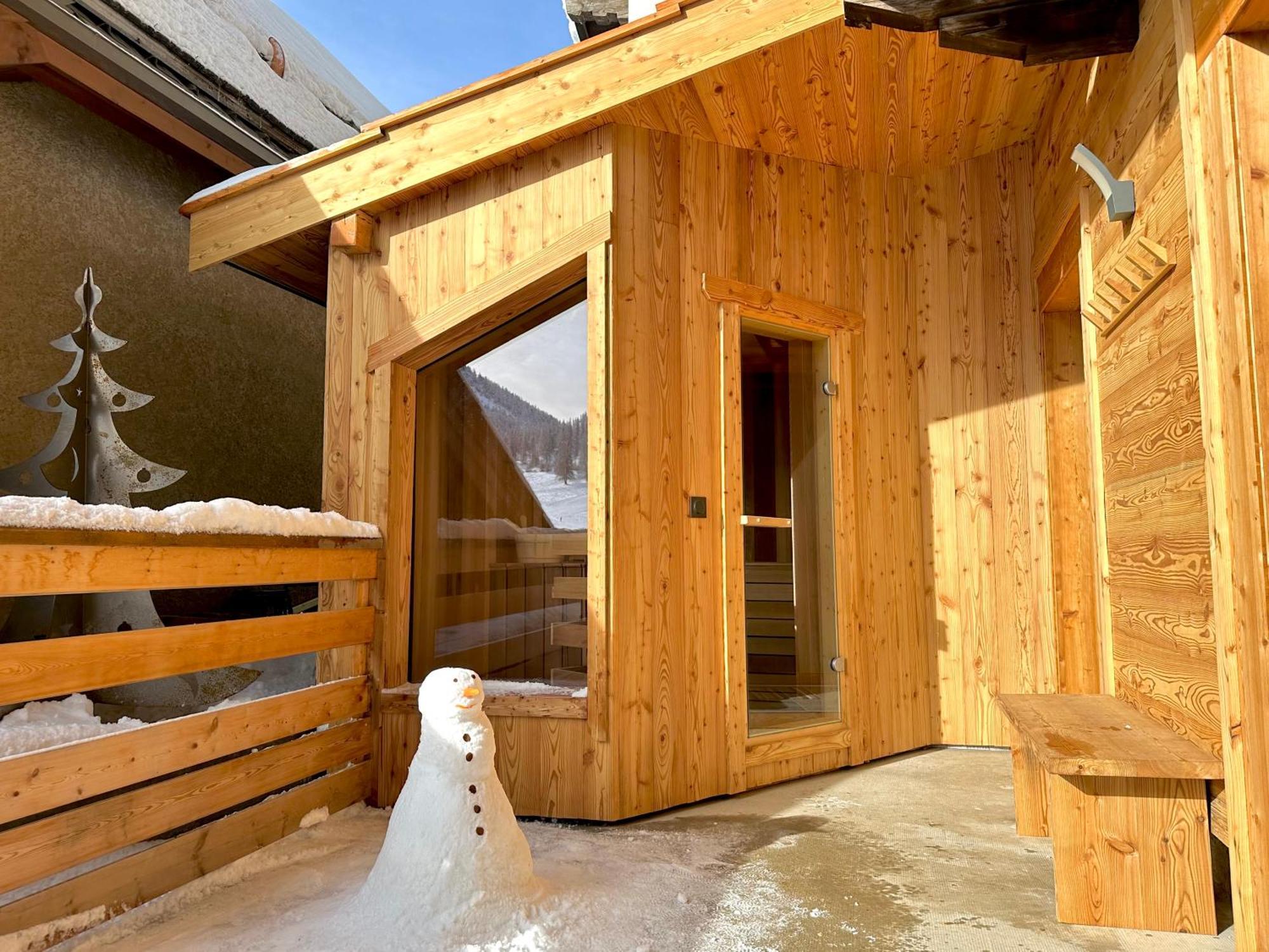 Le Janus, Pied Des Pistes, 2 Garages, Terrasse Avec Sauna Montgenèvre Quarto foto